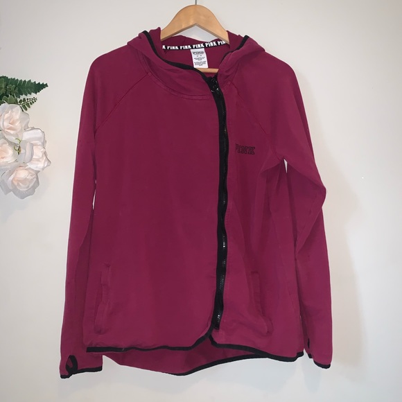 Victoria Secret Pink Zip Up Hoodie Work Out Jacket
